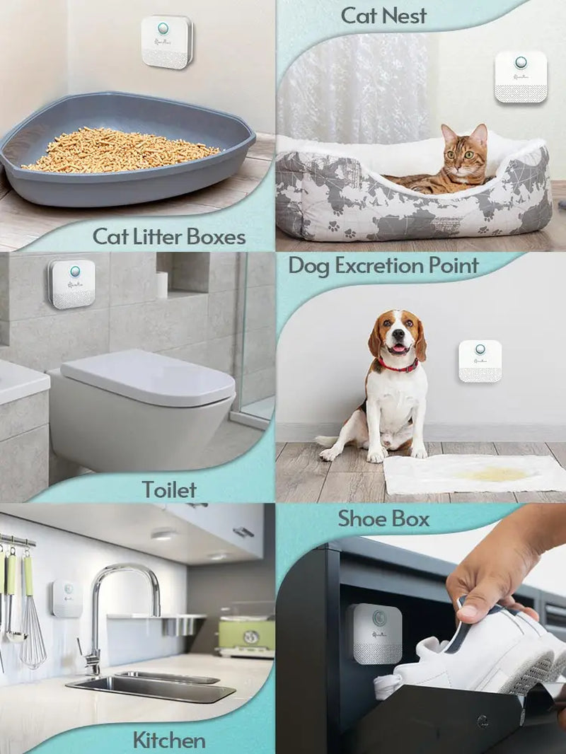 Transform Your Cat's Litter Box Experience with the Downypaws 4000mAh Smart Odor Purifier – The Ultimate Deodorizer for Cats and Dogs!