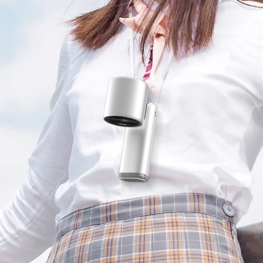 Super Mini Turbo Speed Fan - 100 Turbos Chilled Ice Sensation USB Powered with Digital Display for Camping, Office & Dorm Use