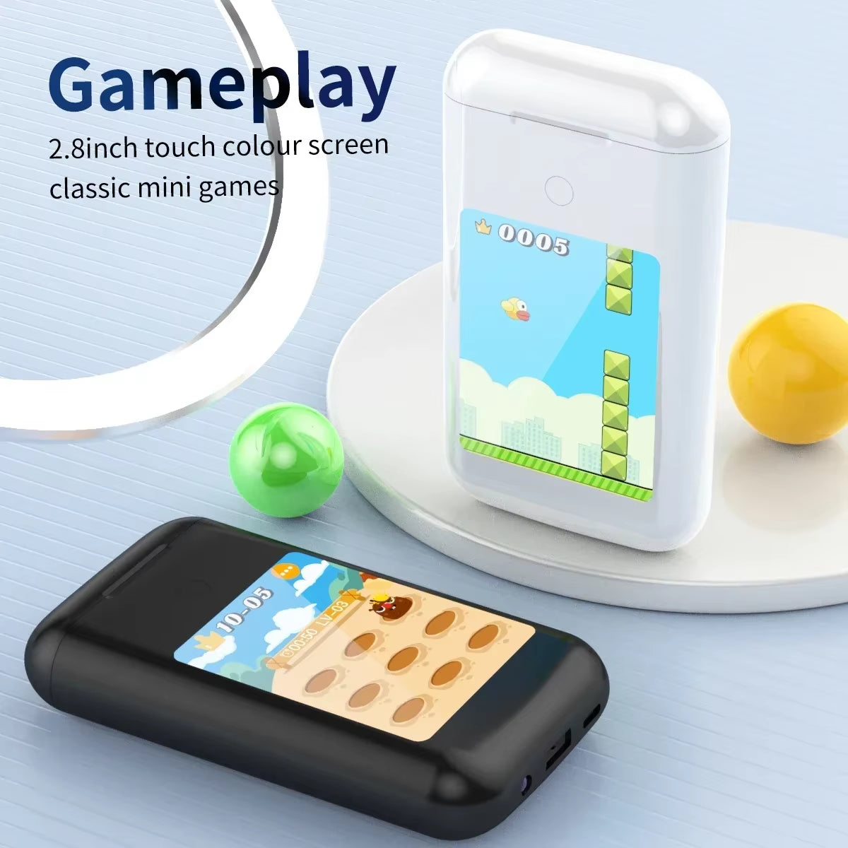 Versatile Bluetooth Wireless Earphones with Touch Screen Charging Case - Perfect for Music, Gaming, and More!
