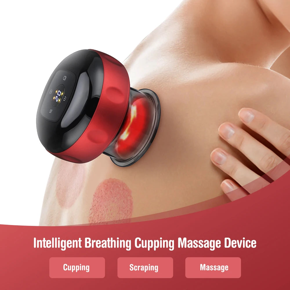 Smart Electric Body Cupping Massager with Heating & Suction for Ultimate Relaxation and Relief