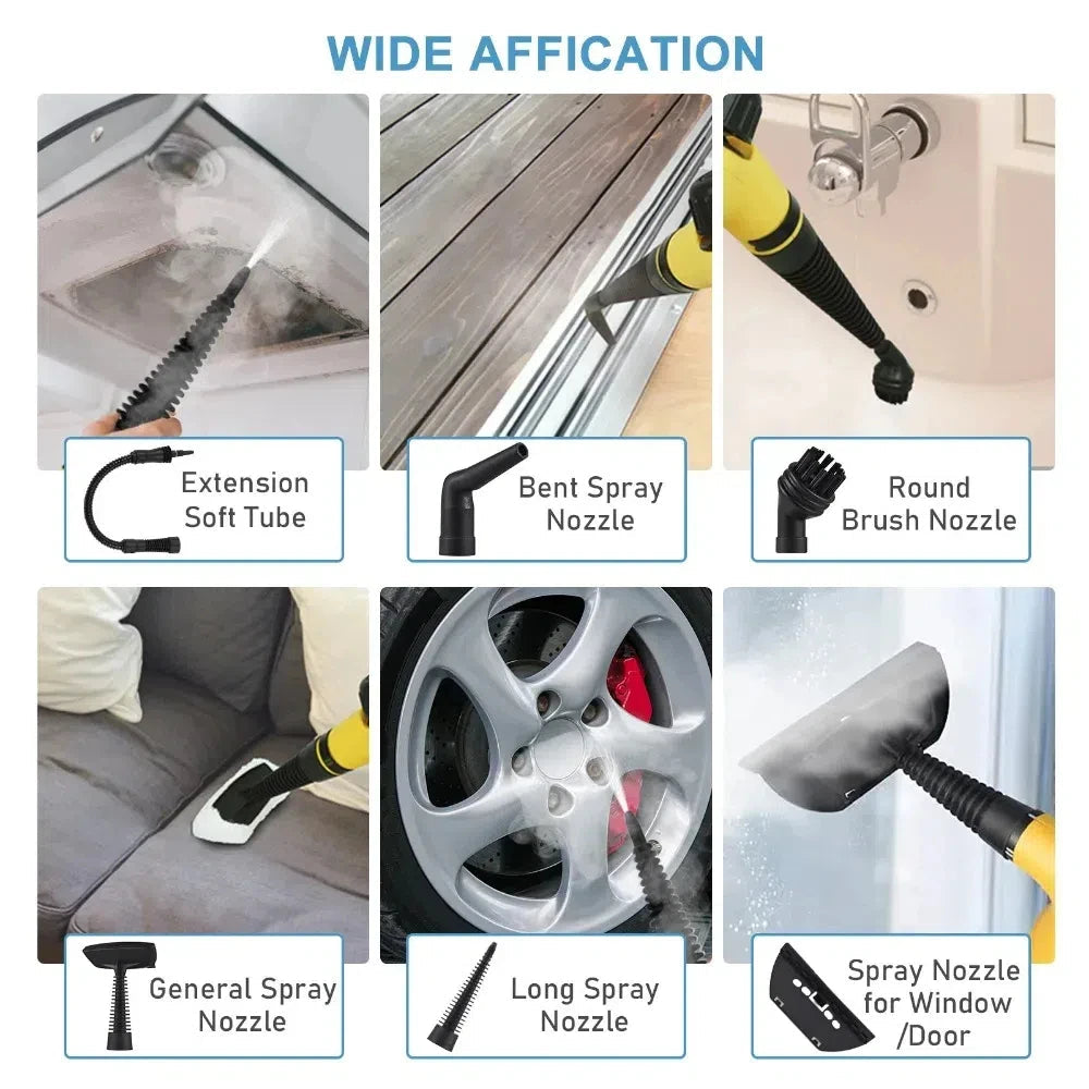 High-Performance Handheld Steam Cleaner for Kitchen, Bathroom, and Car - Ultimate Cleaning Tool!