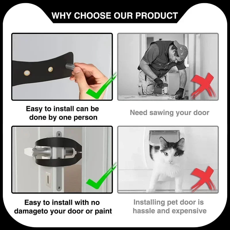 Transform Your Home with the Adjustable Width Fish-Shaped Cat Door Holder Latch - Perfect for Pet Lovers!