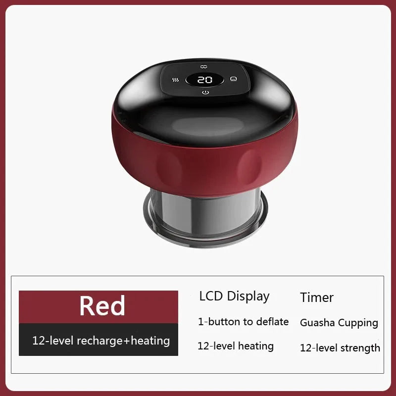 Smart Electric Body Cupping Massager with Heating & Suction for Ultimate Relaxation and Relief