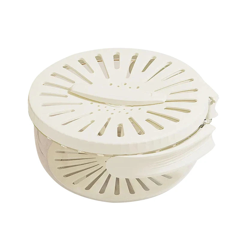 Versatile 2-In-1 Fruit & Vegetable Washing Basket with Foldable Handle - Perfect for Kitchen Storage & Refrigerator Crisper!