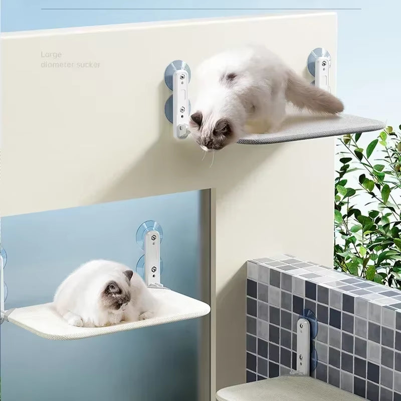 Cozy Up Your Cat with the Foldable Breathable Cloth Hammock - Perfect Windowsill Bed for Cats Up to 10KG!