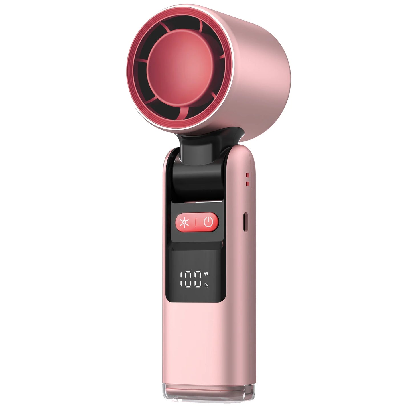 Super Mini Turbo Speed Fan - 100 Turbos Chilled Ice Sensation USB Powered with Digital Display for Camping, Office & Dorm Use
