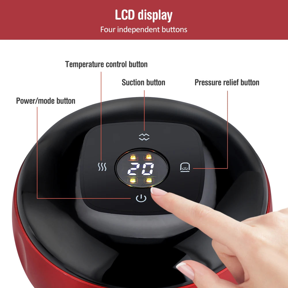 Smart Electric Body Cupping Massager with Heating & Suction for Ultimate Relaxation and Relief