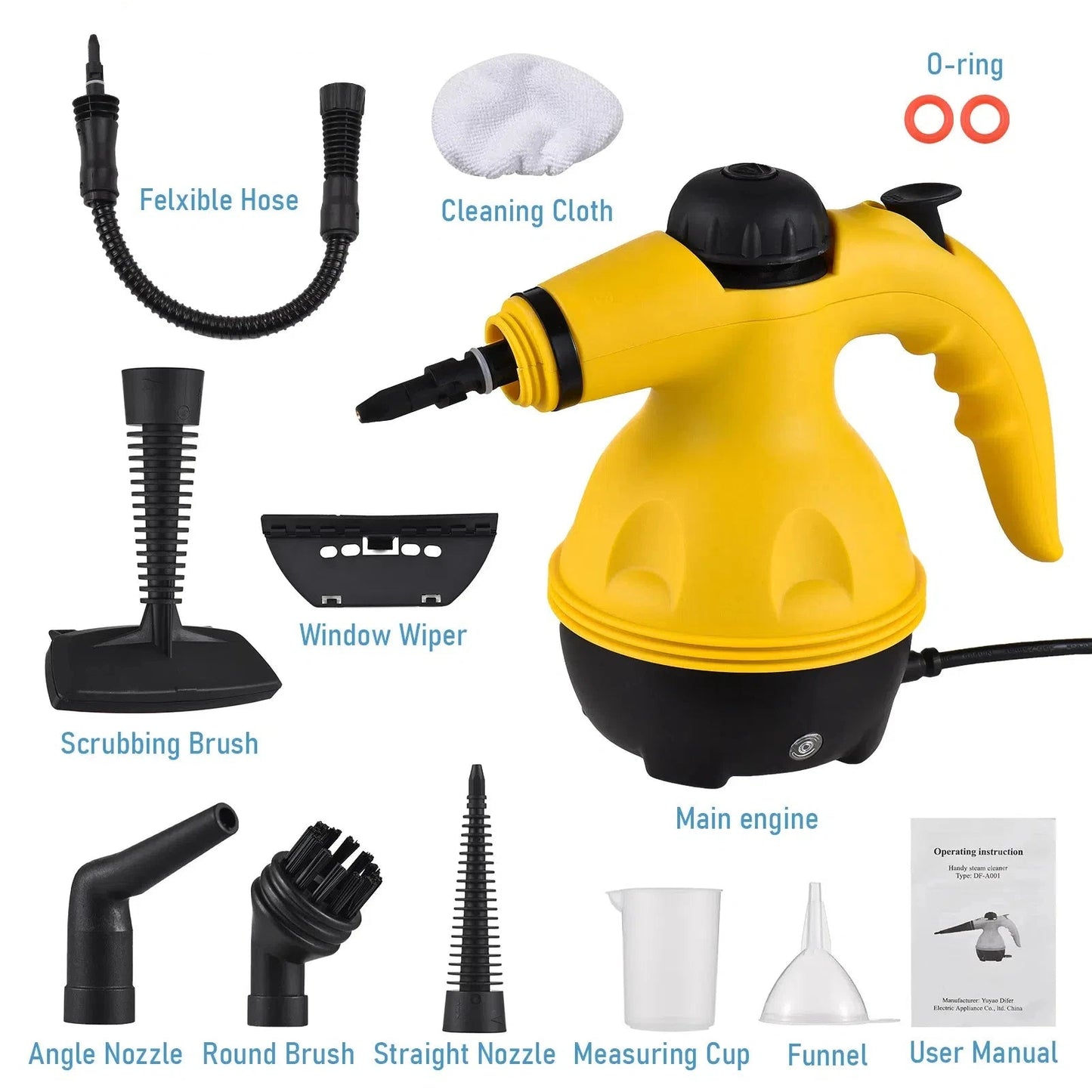 High-Performance Handheld Steam Cleaner for Kitchen, Bathroom, and Car - Ultimate Cleaning Tool!