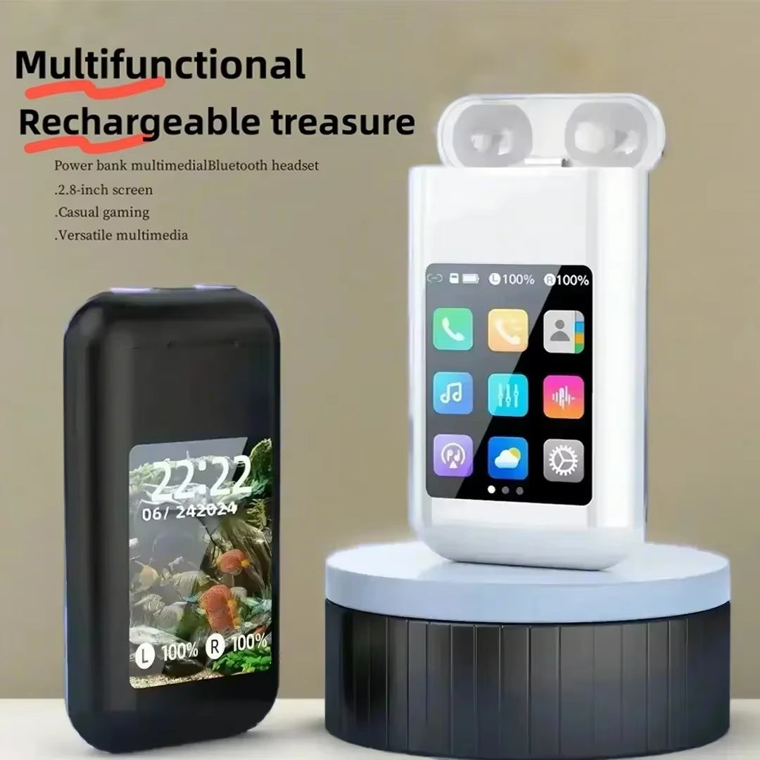 Versatile Bluetooth Wireless Earphones with Touch Screen Charging Case - Perfect for Music, Gaming, and More!