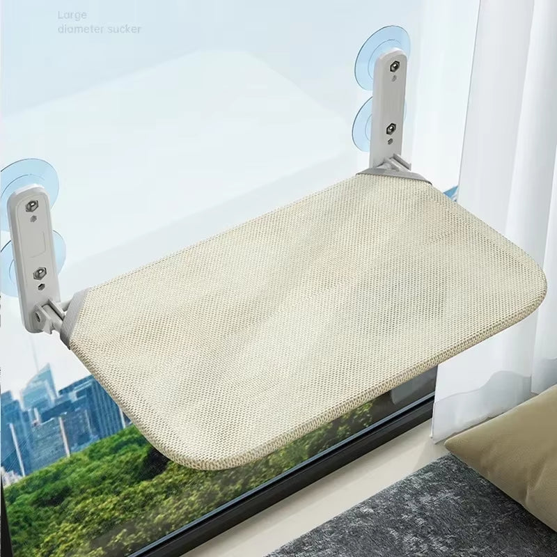 Cozy Up Your Cat with the Foldable Breathable Cloth Hammock - Perfect Windowsill Bed for Cats Up to 10KG!