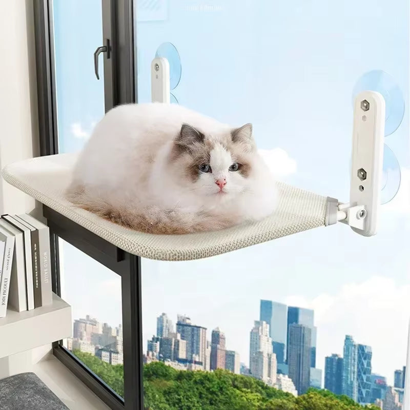 Cozy Up Your Cat with the Foldable Breathable Cloth Hammock - Perfect Windowsill Bed for Cats Up to 10KG!