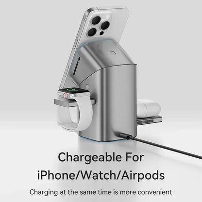 Ultimate 3-in-1 Qi2 Magnetic Wireless Charger - Fast 15W Charging for iPhone 12/13/14/15/16, Apple Watch & AirPods