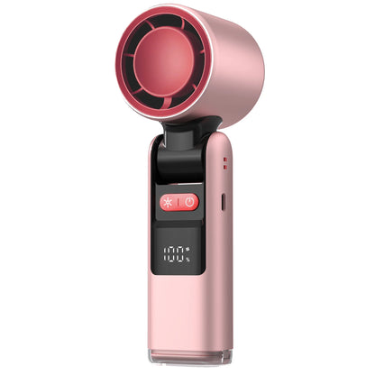 Super Mini Turbo Speed Fan - 100 Turbos Chilled Ice Sensation USB Powered with Digital Display for Camping, Office & Dorm Use
