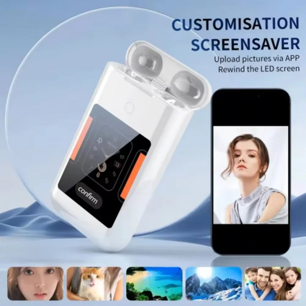 Versatile Bluetooth Wireless Earphones with Touch Screen Charging Case - Perfect for Music, Gaming, and More!