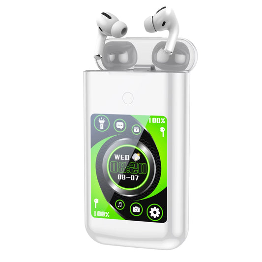 Versatile Bluetooth Wireless Earphones with Touch Screen Charging Case - Perfect for Music, Gaming, and More!