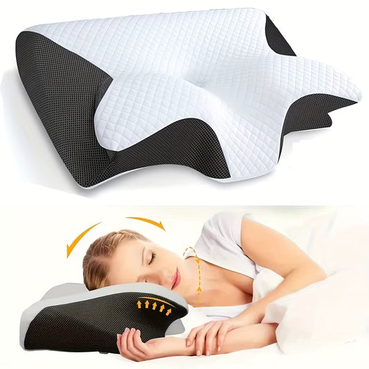 Experience Ultimate Comfort with Our Ergonomic Cotton Snack Pillow - Perfect for Side, Back, and Abdominal Sleep!