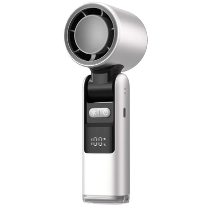 Super Mini Turbo Speed Fan - 100 Turbos Chilled Ice Sensation USB Powered with Digital Display for Camping, Office & Dorm Use