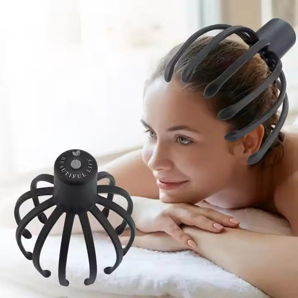 Revitalize Your Senses with the NEW Electric Octopus Claw Scalp Massager - Ultimate Stress Relief and Therapeutic Stimulation for Your Head